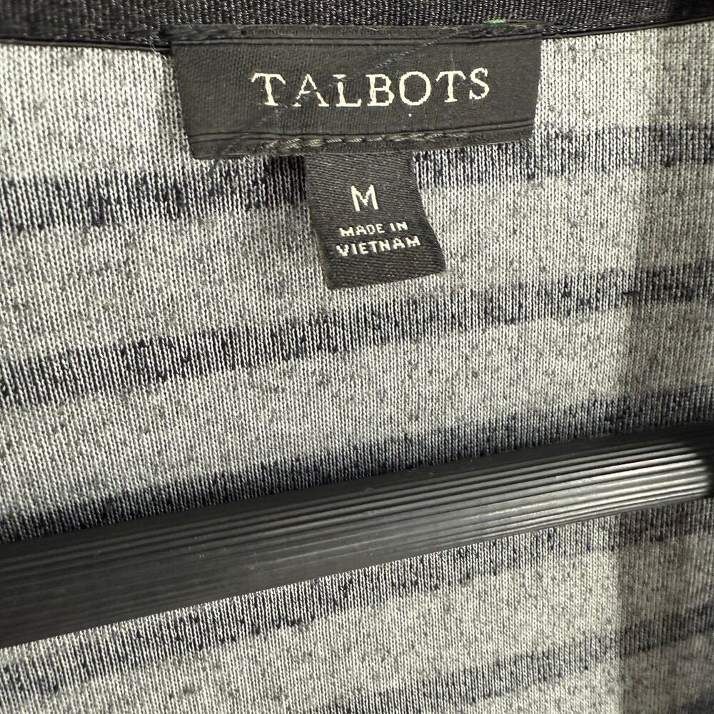 Talbots Medium Velour Soft Open Front Gray Long S… - image 2